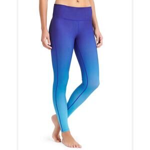 Athleta HIGH RISE FADEOUT CHATURANGA™ TIGHT XS Blue Teal Indigo